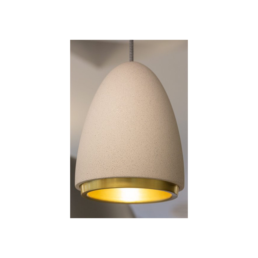 Ljuskrona med upphängningsrem CONCRETE 1xGU10/5W/230V grå/gyllene