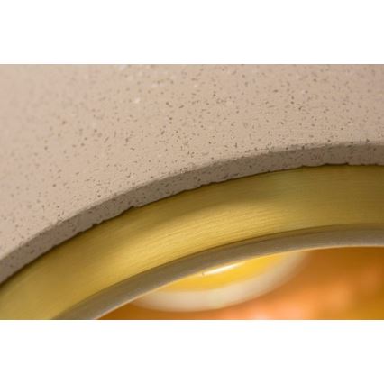 Ljuskrona med upphängningsrem CONCRETE 1xGU10/5W/230V grå/gyllene