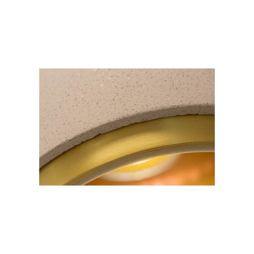 Ljuskrona med upphängningsrem CONCRETE 1xGU10/5W/230V grå/gyllene