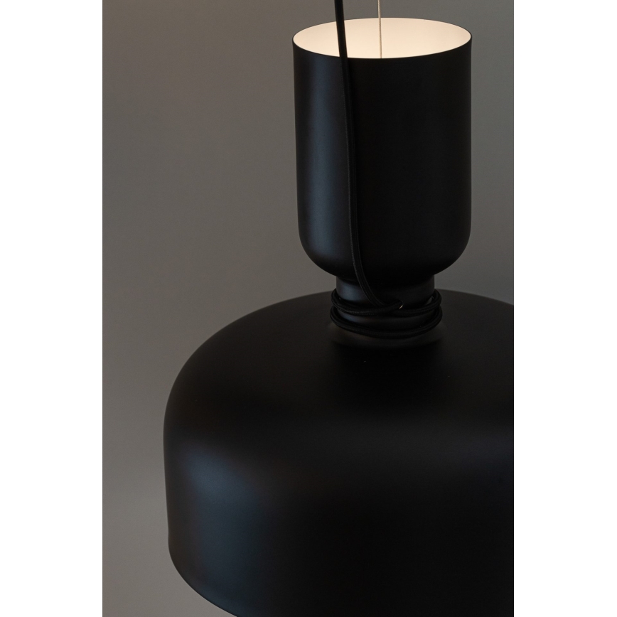 Ljuskrona med upphängningsrem ABEL 2xE27/11W/230V diameter 28 cm svart