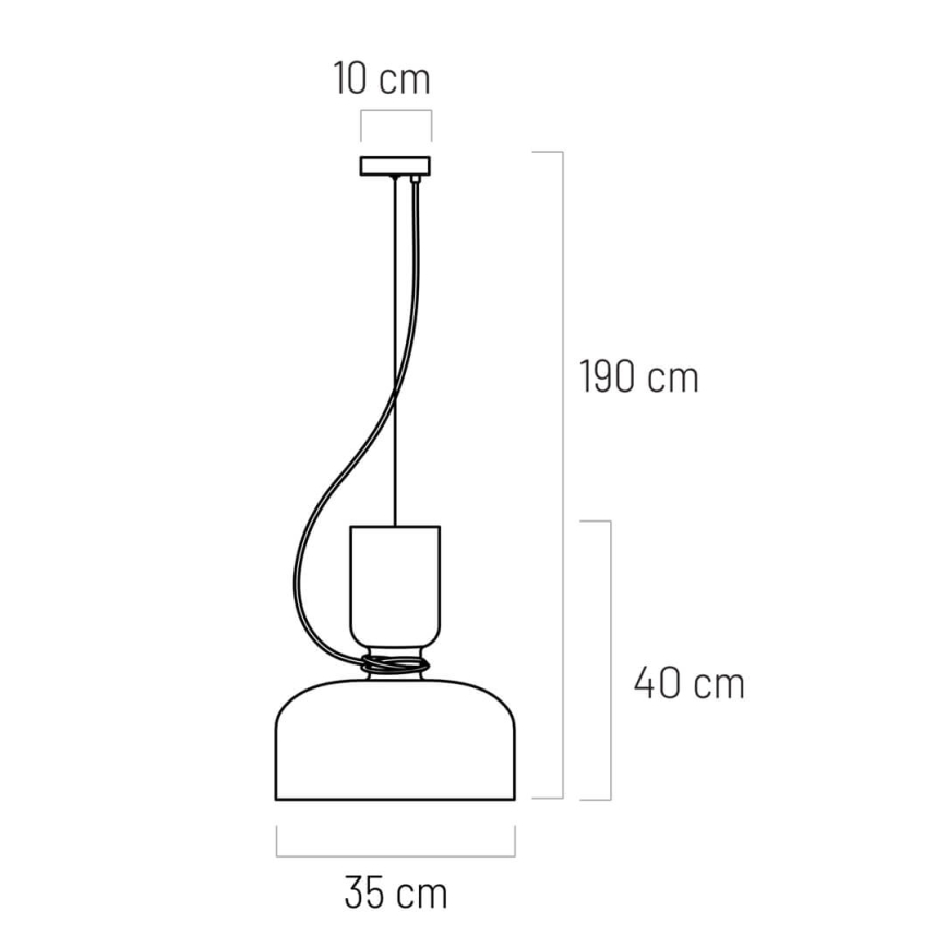 Ljuskrona med upphängningsrem ABEL 2xE27/11W/230V diameter 28 cm svart
