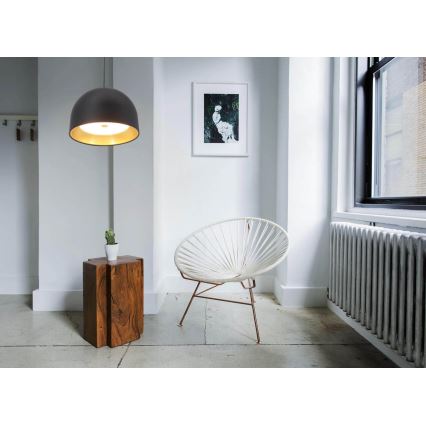 Ljuskrona med upphängningsrem GRAVITY 3xE27/7W/230V svart