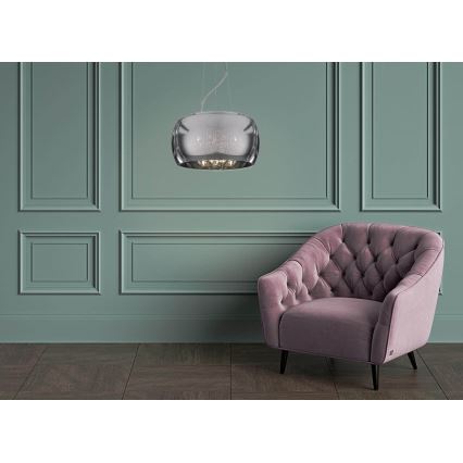 Taklampa på kabel ORCHIDE 5xG9/3W/230V blank krom