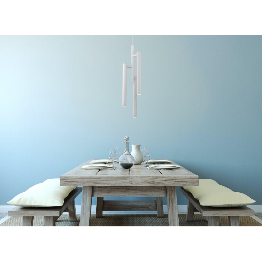 LED-lampa på kabel TUBULAR 3xLED/5W/230V vit