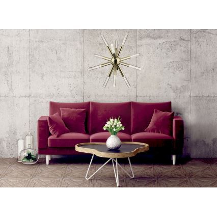 LED-lampa på kabel EIRENE 12xLED/5W/230V guld