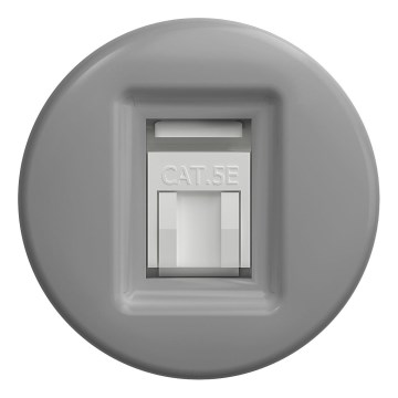 Kliklap - Retro datakontakt utan ram grå