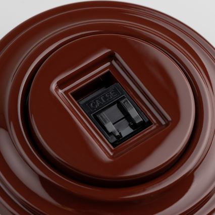 Kliklap - Retro datauttag med ram, brun