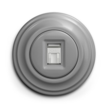 Kliklap - Retro datauttag med ram, grå