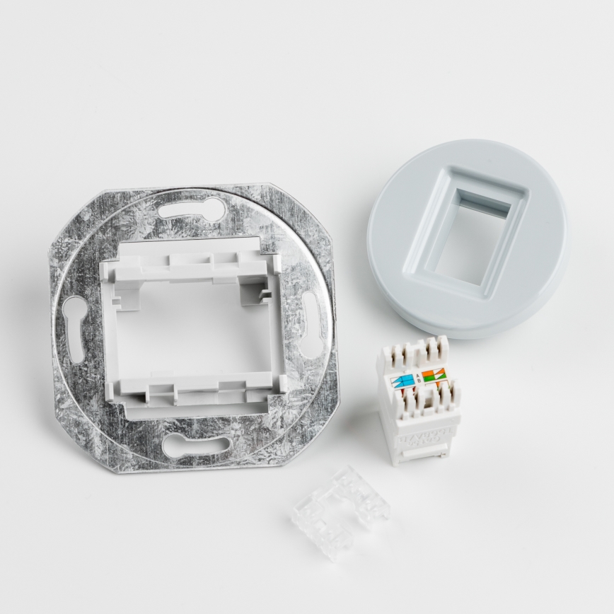 Kliklap - Retro datauttag med ram, grå