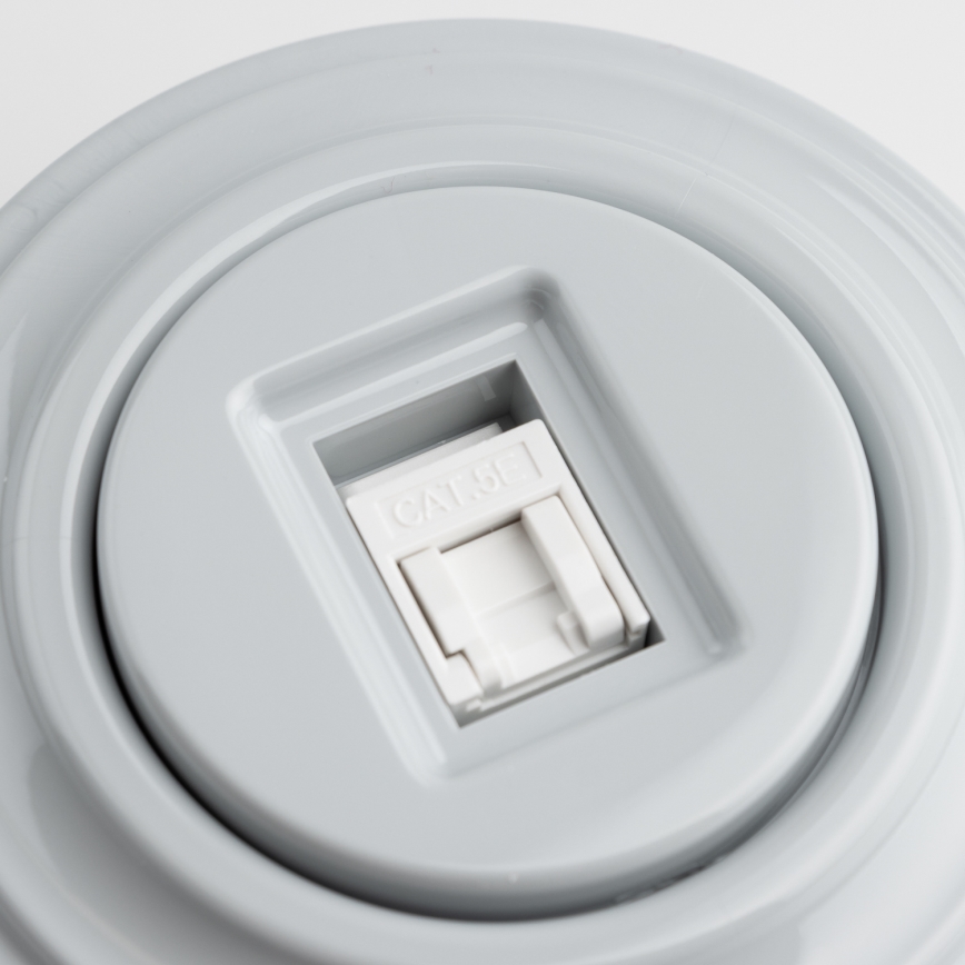 Kliklap - Retro datauttag med ram, grå