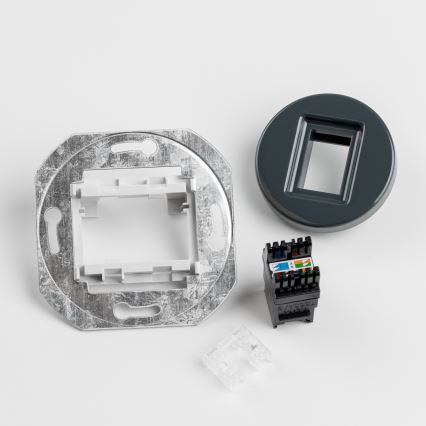 Kliklap - Retro datauttag med ram i antracit