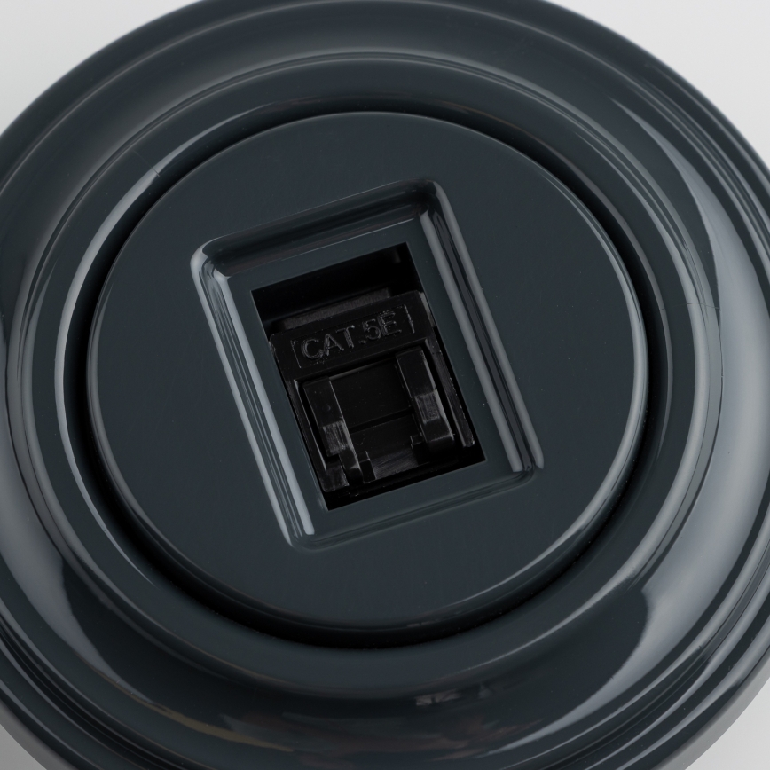 Kliklap - Retro datauttag med ram i antracit