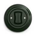 Kliklap - Retro dubbelknapp med ram, grön