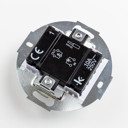 Kliklap - Retro enpolig strömbrytare med ram nr. 1 brun