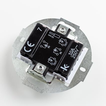 Kliklap - Retro fyrvägsbrytare med ram nr. 7, beige