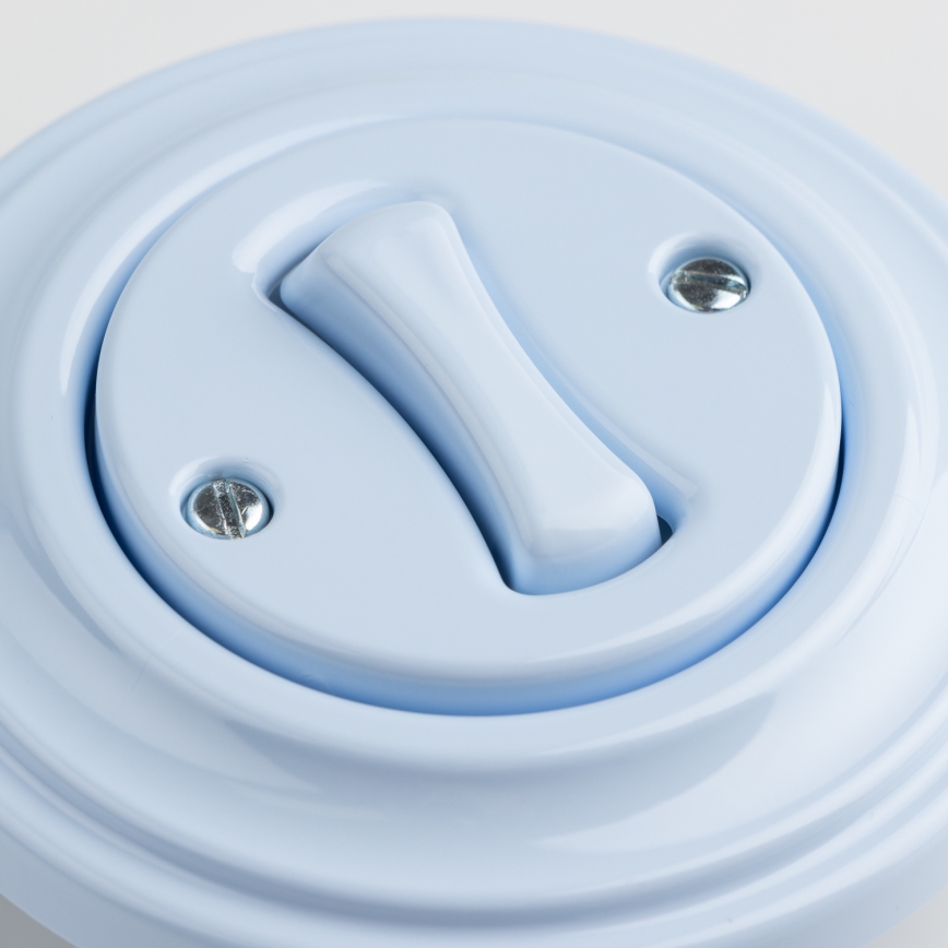 Kliklap - Retro korsbrytare med ram nr. 7, blå