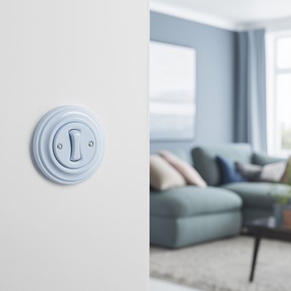 Kliklap - Retro korsbrytare med ram nr. 7, blå