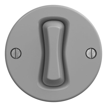 Kliklap - Retro korsströmbrytare utan ram nr 7 grå