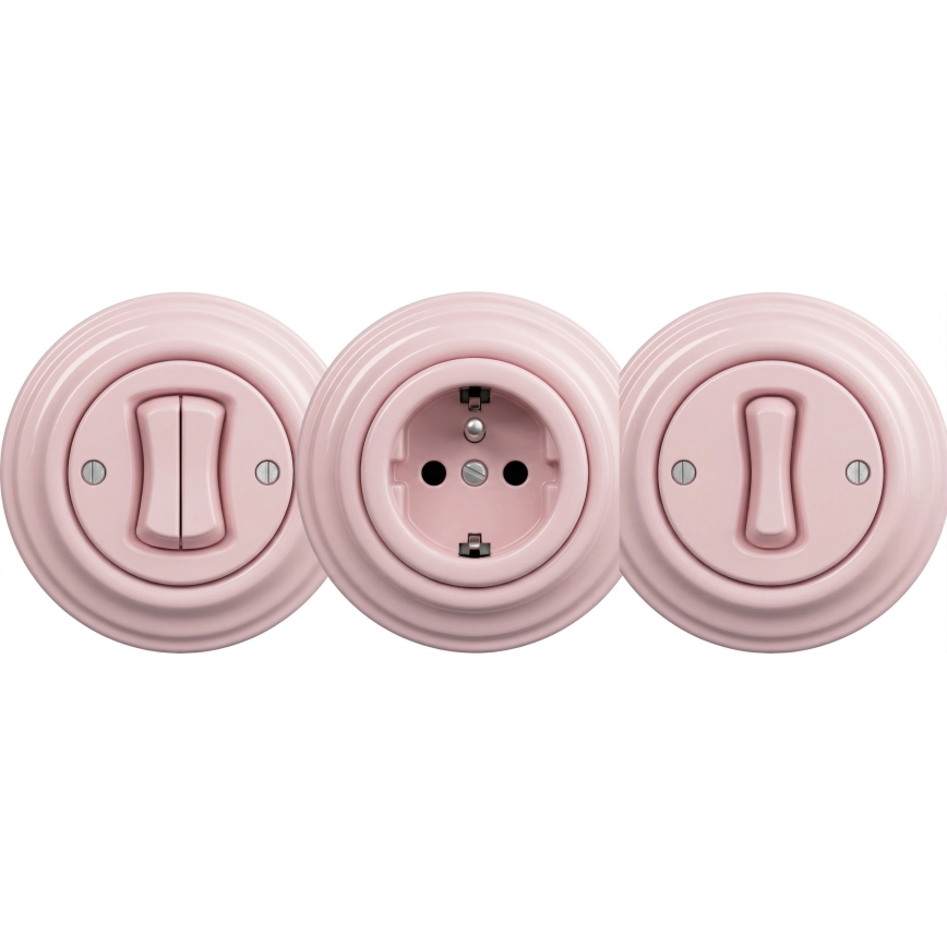 Kliklap - Retro mittmonterad ram gammalrosa