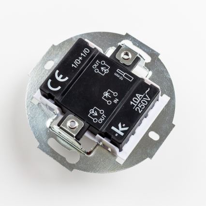 Kliklap - Retro ramlös dubbelknapp, gammalrosa