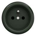 Kliklap - Retro ramlöst hushållsuttag 230V grönt