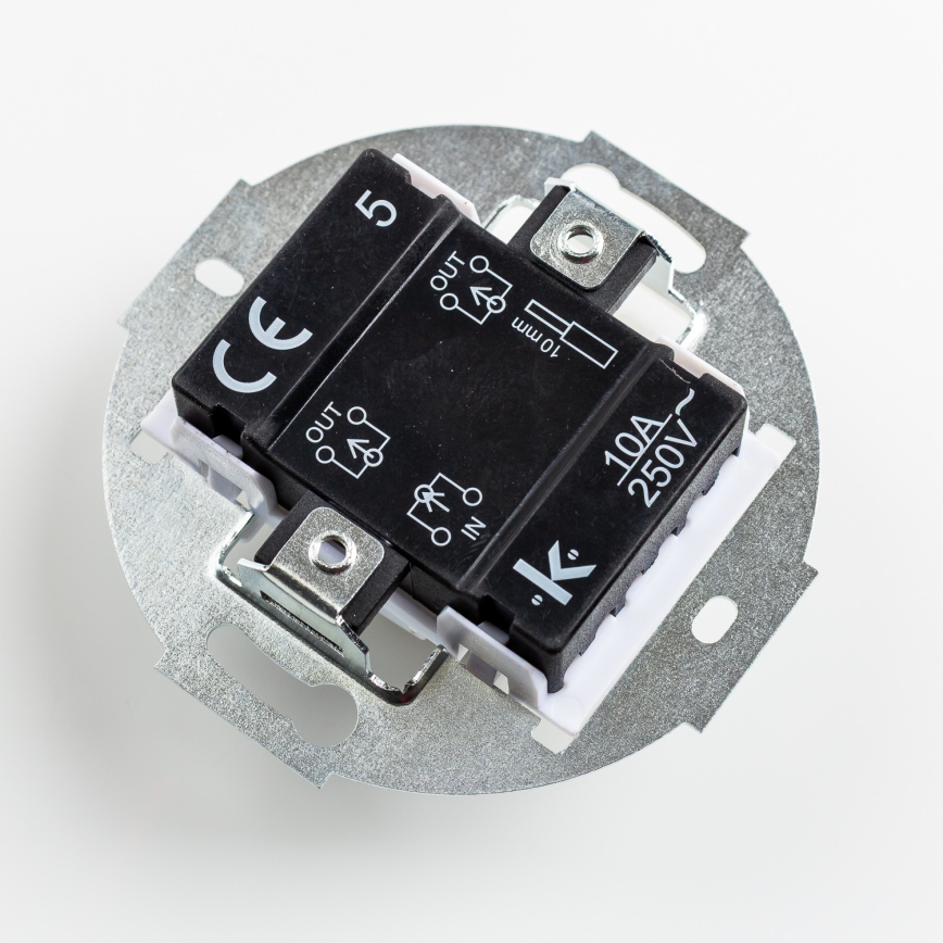 Kliklap - Retro seriebrytare utan ram nr 5 antracit