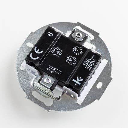 Kliklap - Retro trappbrytare med ram nr 6, grå