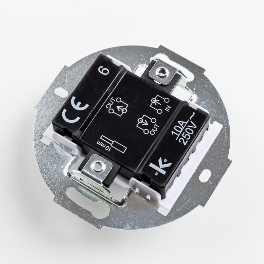 Kliklap - Retro trappströmbrytare med ram nr. 6, gammalrosa