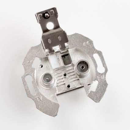 Kliklap - Retro TV+R uttagsdosa (ändpunkt) utan ram grå