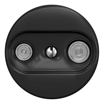 Kliklap - Retro TV+R uttagsdosa (ändpunkt) utan ram svart