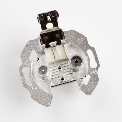 Kliklap - Retro TV-/radiouttag (genomgående) med antracitfärgad ram