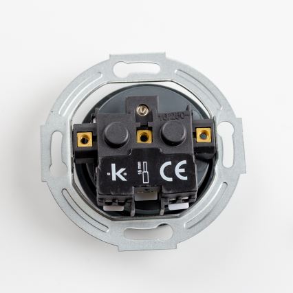 Kliklap - Retro vägguttag för hem med ram, 230 V, antracit