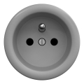 Kliklap - Retro vägguttag för hemmet utan ram, 230V, grå