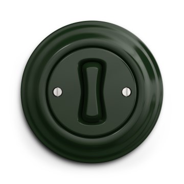 Kliklap - Retroknapp med ram, grön