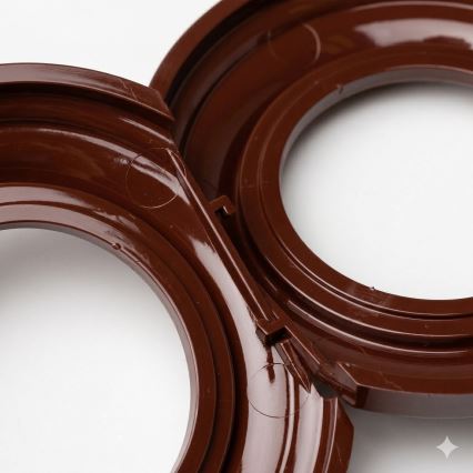 Kliklap - Retroram med brun kant