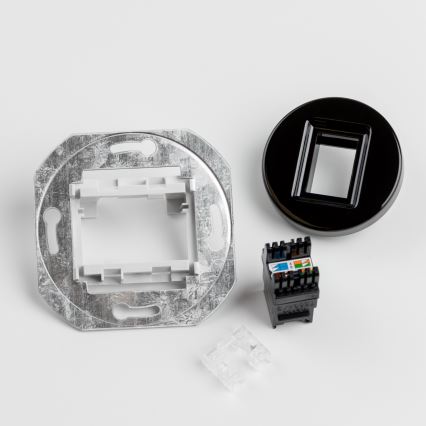Kliklap - Svart retro datauttag med ram