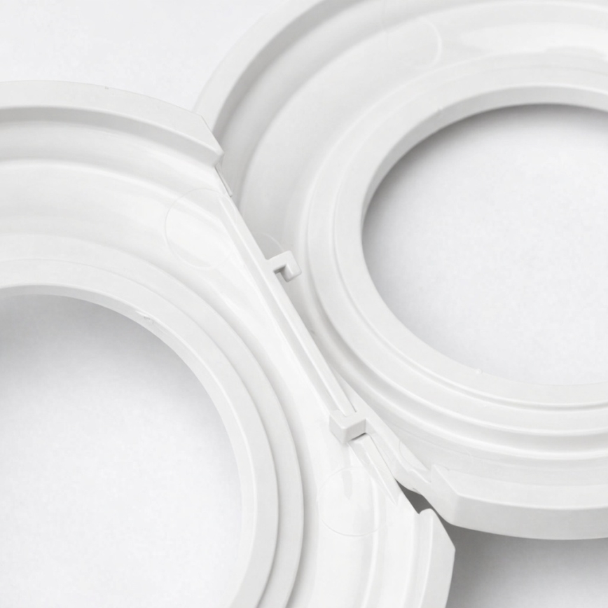 Kliklap - Trippel retro vägguttag med ram, SCHUKO 230 V, snövit