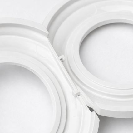 Kliklap - Trippeluttag i retrostil för hemmet med ram 230V snövitt