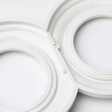 Kliklap - Trippeluttag i retrostil för hemmet med ram 230V snövitt