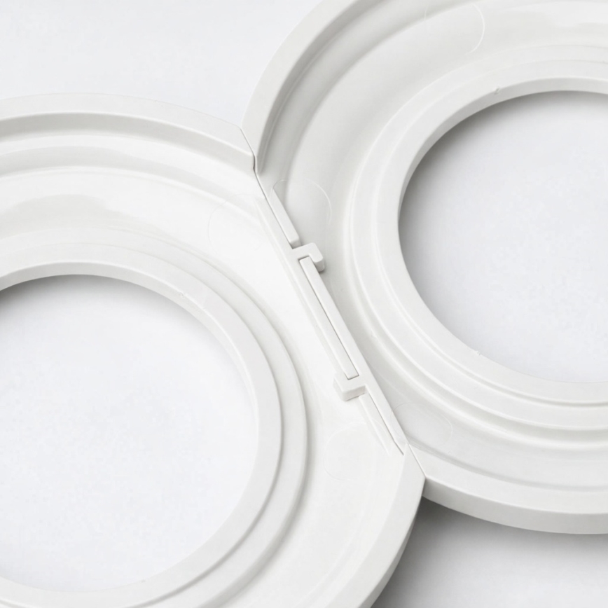 Kliklap - Trippeluttag i retrostil för hemmet med ram 230V snövitt