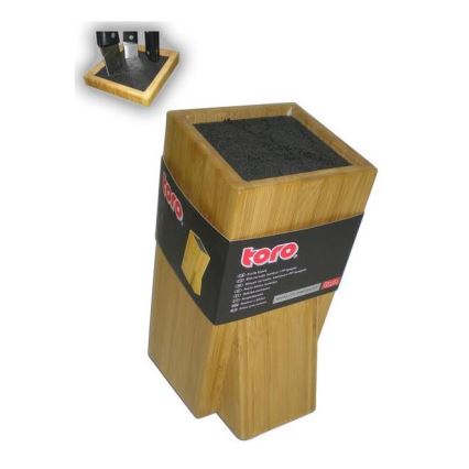 Knivställ med flexibel insats 23,8x11 cm bambu