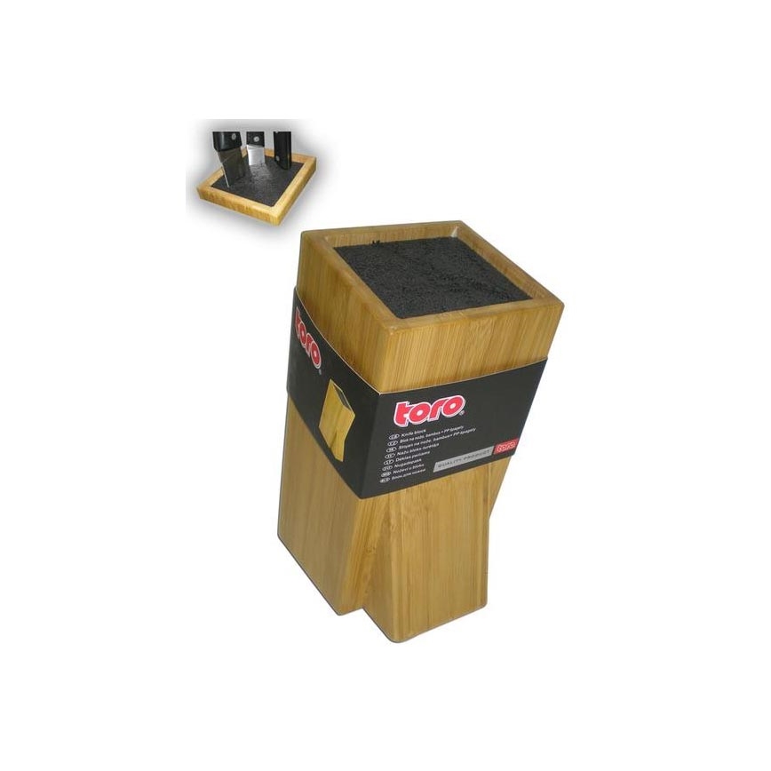 Knivställ med flexibel insats 23,8x11 cm bambu