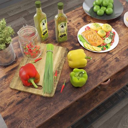 Kökshylla MARGE, brun/svart