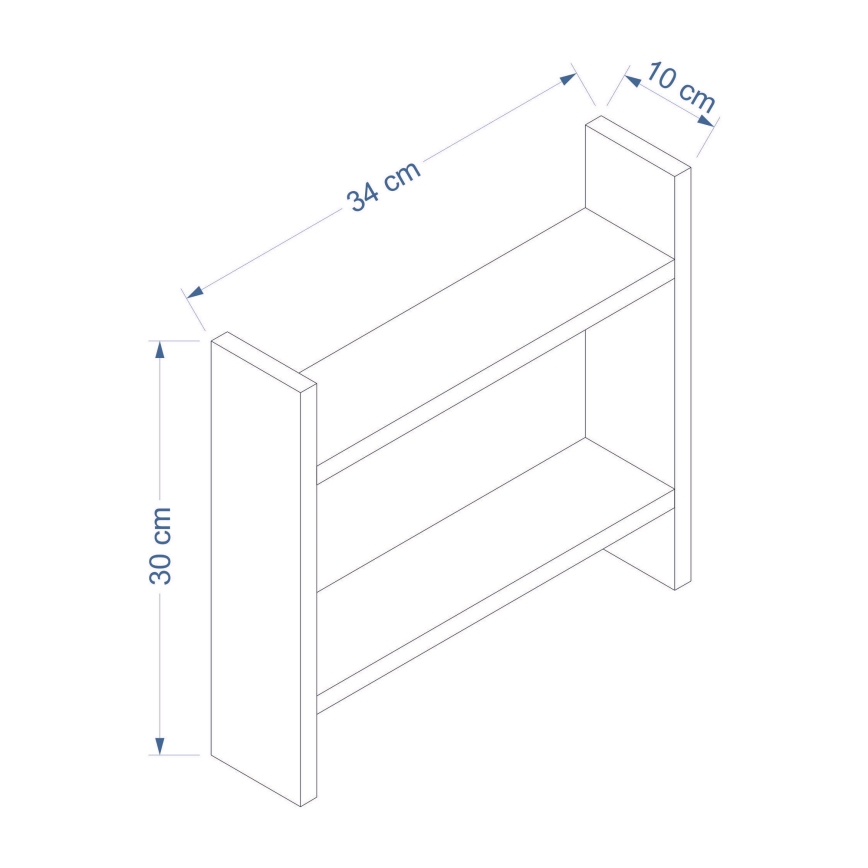 Kökshyllor DENVER 30x34 cm vit