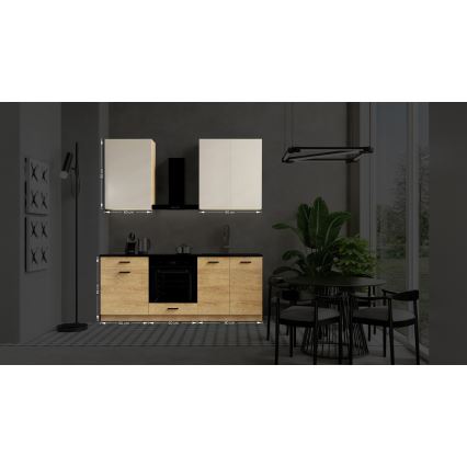 Köksinredning JOY 200 cm valnöt