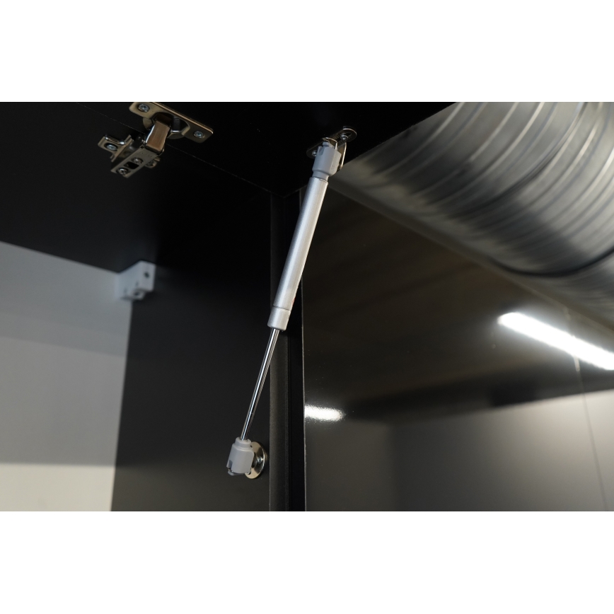 Köksinredning MARINA 240 cm, ek craft/högblank svart