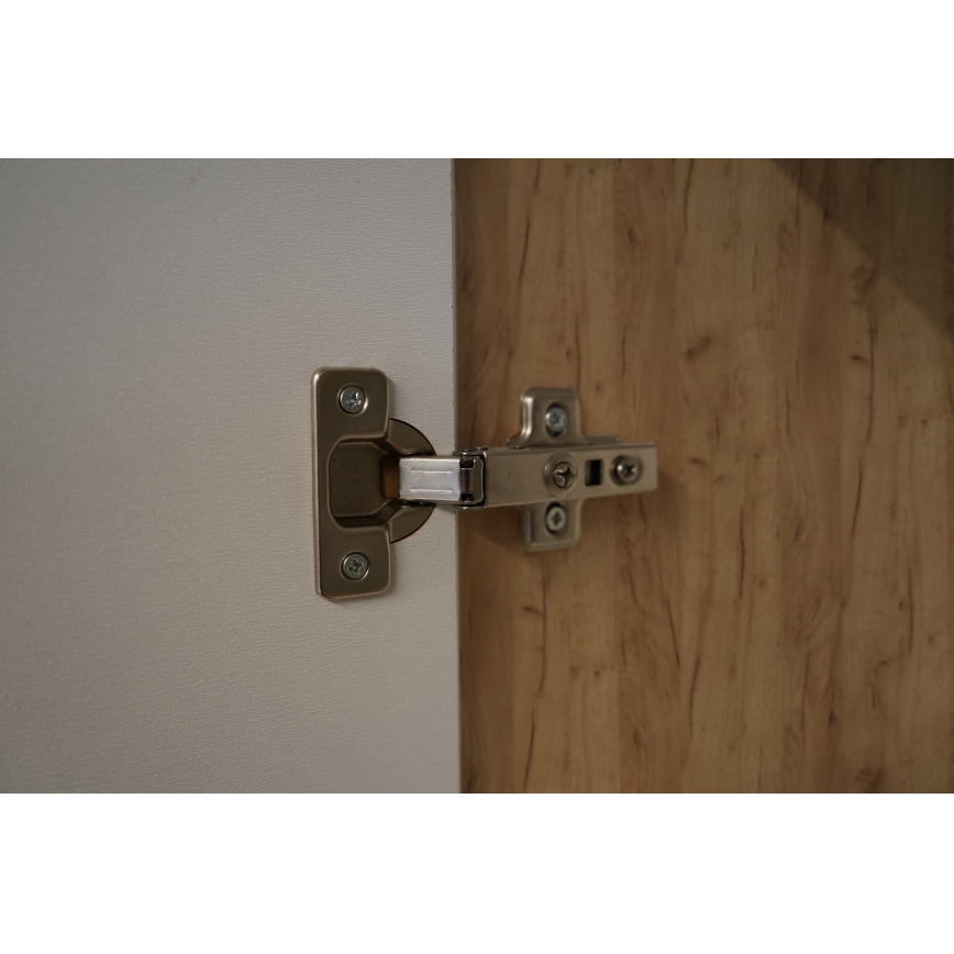 Köksinredning MARINA 240 cm ek craft/högblank vit