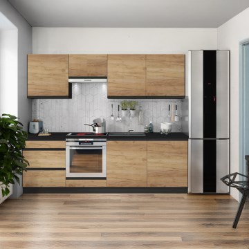 Köksinredning MARINA 240 cm, ek Craft