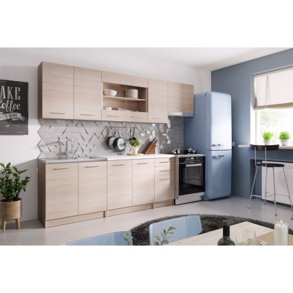 Köksinredning MARISA 260 cm, sonoma-ek