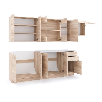 Köksinredning MARISA 260 cm, sonoma-ek
